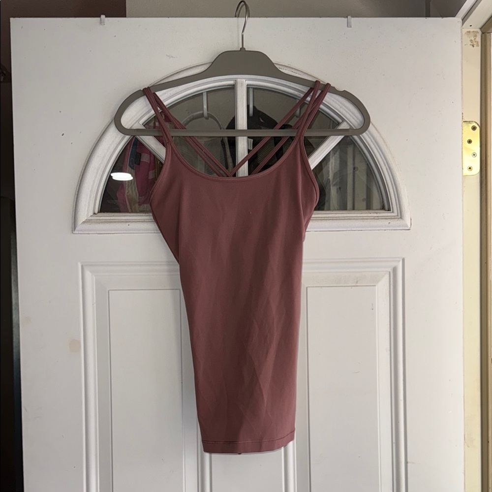 Lululemon Athletica Pink and Purple Fitted Camisole Tank Top